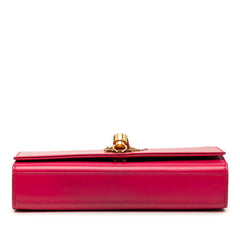 サンローラン YSLロゴ ケイト 斜め掛け チェーン ショルダーバッグ 354119 ピンク レザー レディース SAINT LAURENT 中古