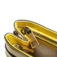 グッチ ホースビット ハンドバッグ ショルダーバッグ 2WAY 371925 イエロー エナメル レザー レディース GUCCI 【中古】