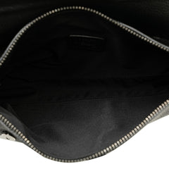 ディオール × ステューシー ロゴ サドルバッグ ボディバッグ ブラック カーフレザー メンズ Dior 【中古】