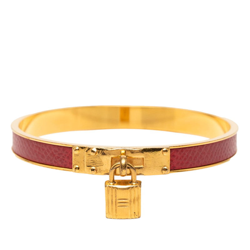 エルメス ケリーバングル カデナ モチーフ バングル ゴールド レッド メッキ レディース HERMES 【中古】