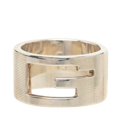 グッチ カットアウトG リング 指輪 #19 SV925 シルバー メンズ GUCCI 中古
