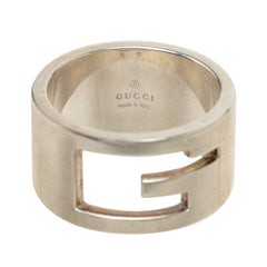 グッチ カットアウトG リング 指輪 #19 SV925 シルバー メンズ GUCCI 中古