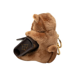 ルイ ヴィトン モノグラム フラワー バッグチャーム LV キュート 猫 ぬいぐるみ チャーム M03748 ブラウン PVC キャンバス レディース LOUIS VUITTON 中古