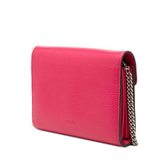 グッチ ディオニュソス チェーン ウォレット ショルダーバッグ 斜め掛け 401231 ピンク PVC レザー レディース GUCCI 【中古】
