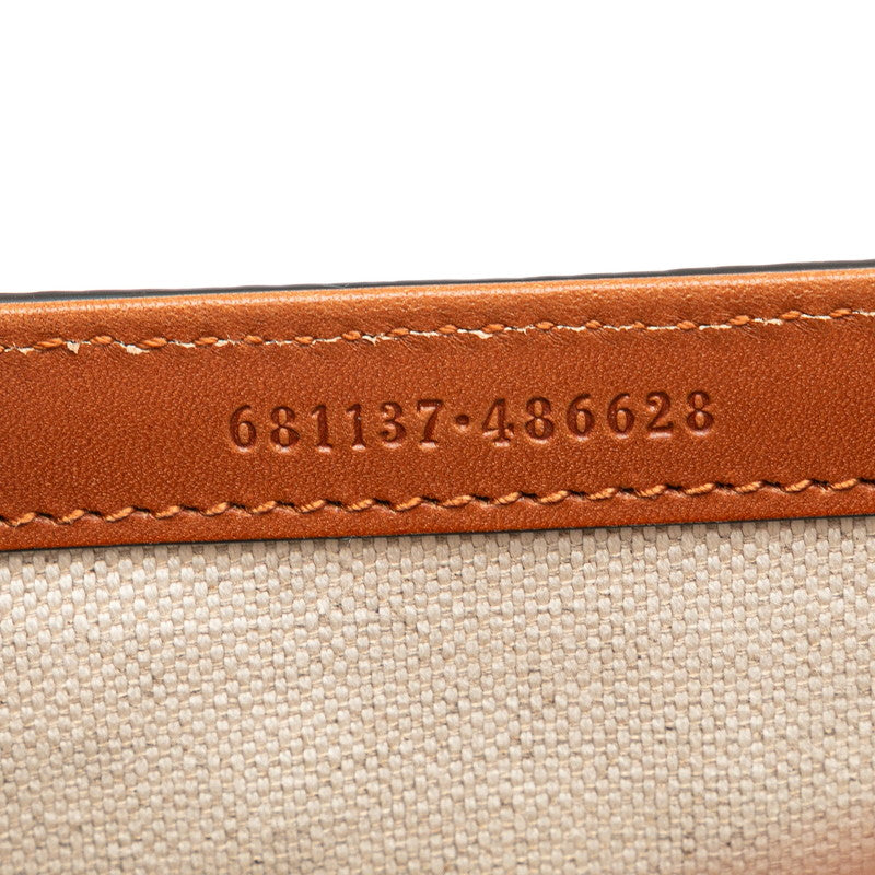 グッチ GGスプリーム バンブー ベルトバッグ ウエストバッグ 681137 ベージュ ブラウン PVC レザー レディース GUCCI 【中古】