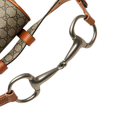 グッチ GGスプリーム バンブー ベルトバッグ ウエストバッグ 681137 ベージュ ブラウン PVC レザー レディース GUCCI 【中古】