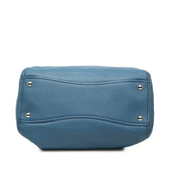 ミュウミュウ ハンドバッグ ショルダーバッグ 2WAY コバルトブルー レザー レディース MIUMIU 【中古】