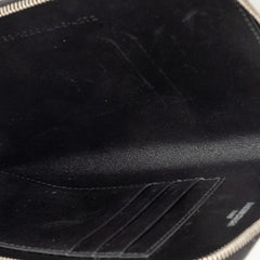 バレンシアガ ロゴ パスポート フォンホルダー ネックポーチ ショルダーバッグ 787733 ブラック ホワイド レザー レディース BALENCIAGA 【中古】