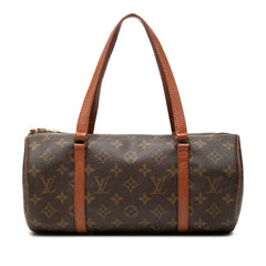 ルイ ヴィトン モノグラム パピヨン30(旧) ハンドバッグ M51365 ブラウン PVC レザー レディース LOUIS VUITTON 中古