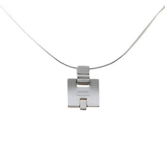 エルメス アイリーン チェーン ペンダント ネックレス ブラック メタル SV925 シルバー レディース HERMES 【中古】