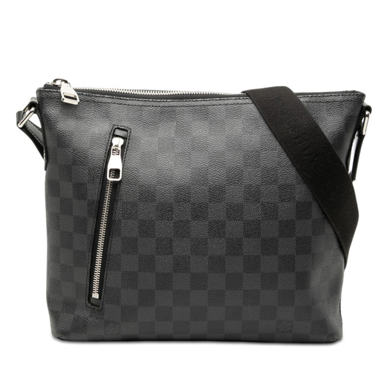 ルイ ヴィトン ダミエ グラフィット ミックPM 斜め掛け ショルダーバッグ N41211 ブラック PVC レザー メンズ LOUIS VUITTON 【中古】