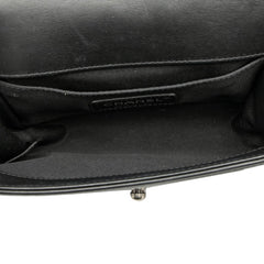 シャネル マトラッセ ミニ ボーイシャネル チェーン ショルダーバッグ ブラック ラムスキン レディース CHANEL 【中古】