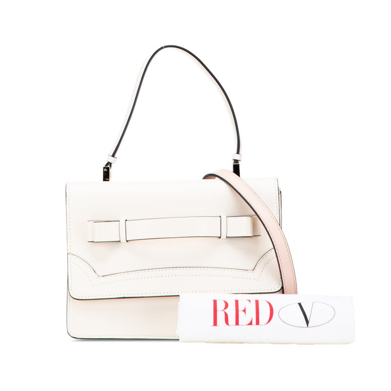 ヴァレンティノ ハンドバッグ ショルダーバッグ 2WAY ホワイト ピンク レザー レディース VALENTINO 【中古】