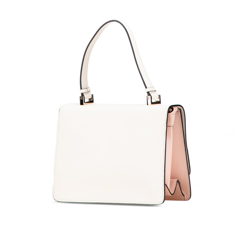 ヴァレンティノ ハンドバッグ ショルダーバッグ 2WAY ホワイト ピンク レザー レディース VALENTINO 【中古】