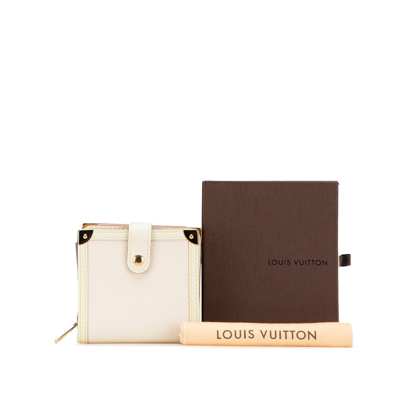 ルイ ヴィトン スハリ コンパクトジップ 二つ折り財布 M91831 ブロン ホワイト レザー レディース LOUIS VUITTON 【中古】