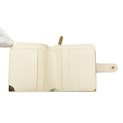 ルイ ヴィトン スハリ コンパクトジップ 二つ折り財布 M91831 ブロン ホワイト レザー レディース LOUIS VUITTON 【中古】