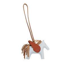 エルメス ロデオ ペガサス PM バッグチャーム ブルー系 ブラウン アニョーミロ レディース HERMES 【中古】