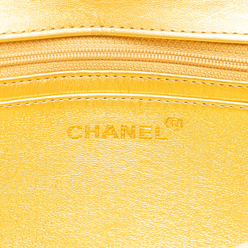 シャネル マトラッセ ココマーク 親子バッグ ハンドバッグ ゴールド ラムスキン レディース CHANEL 【中古】