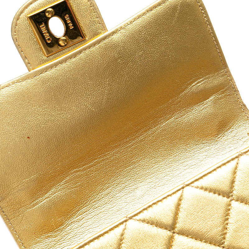 シャネル マトラッセ ココマーク 親子バッグ ハンドバッグ ゴールド ラムスキン レディース CHANEL 【中古】