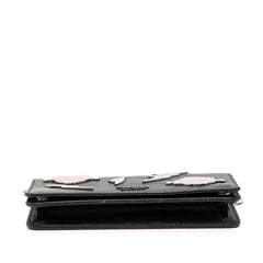 プラダ ローズ ハート チェーンウォレット ショルダーバッグ 1DH044 ブラック シルバー サフィアーノレザー レディース PRADA 中古