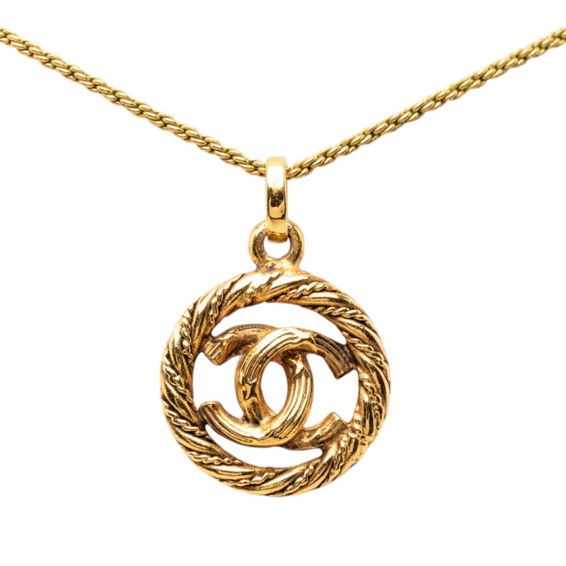 シャネル ココマーク ペンダント ネックレス ゴールド メッキ レディース CHANEL 【中古】