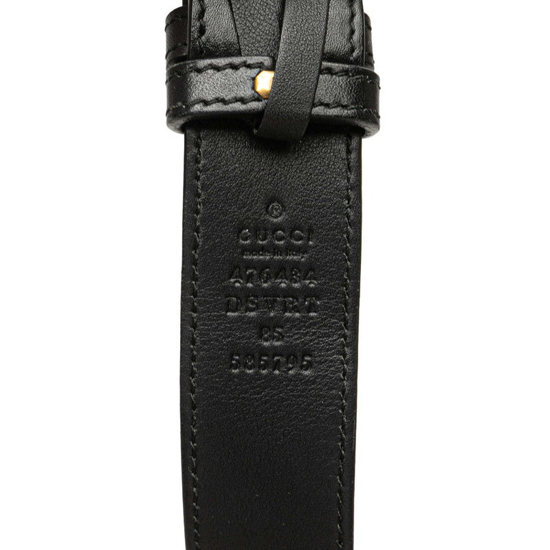 グッチ GGマーモント キルティング ボディバッグ ウエストバッグ 476434 ブラック レザー レディース GUCCI 【中古】