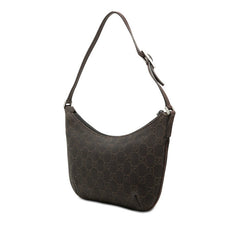 グッチ GGキャンバス ワンショルダーバッグ 32160 ダークブラウン キャンバス レザー レディース GUCCI 【中古】
