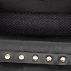 ヴァレンチノ ガラヴァーニ ロックスタッズ 斜め掛け ショルダーバッグ ブラック レザー メタル レディース Valentino 【中古】