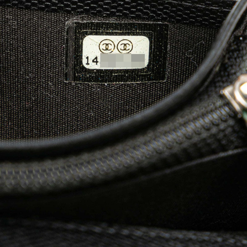 シャネル ココボタン 長財布 ブラック レザー レディース CHANEL 【中古】