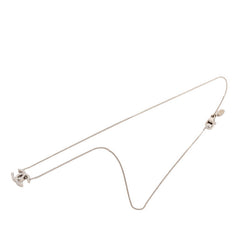 シャネル ココマーク ペンダント ネックレス 08A シルバー ラインストーン メッキ レディース CHANEL 【中古】