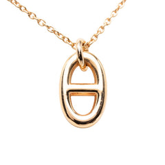 エルメス シェーヌダンクル ファランドールPM チェーン ペンダント ネックレス K18YG イエローゴールド Au750 レディース HERMES 【中古】