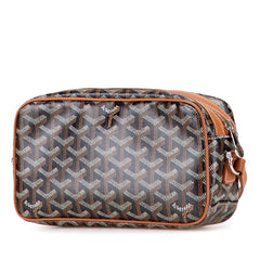 ゴヤール カップヴェールPM ショルダーバッグ ブラウン ブラック PVC レザー レディース GOYARD 【中古】