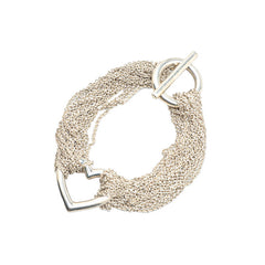 ティファニー オープンハート トグルチェーン ブレスレット SV925 シルバー レディース TIFFANY&Co. 【中古】