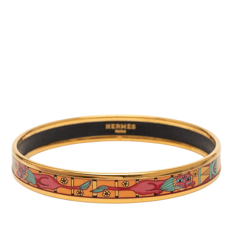 エルメス エマイユPM 七宝焼き バングル ゴールド メッキ レディース HERMES 【中古】
