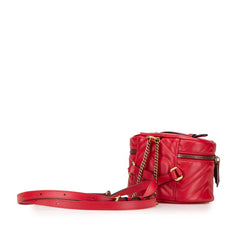 グッチ GGマーモント チェーン リュック バックパック 598594 レッド レザー レディース GUCCI 【中古】