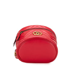 グッチ GGマーモント チェーン リュック バックパック 598594 レッド レザー レディース GUCCI 【中古】