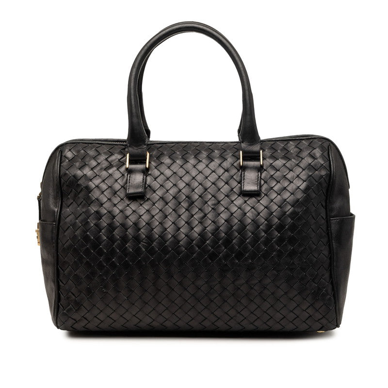 ボッテガヴェネタ イントレチャート ハンドバッグ ブラック レザー レディース BOTTEGAVENETA 【中古】