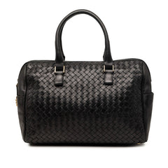ボッテガヴェネタ イントレチャート ハンドバッグ ブラック レザー レディース BOTTEGAVENETA 【中古】