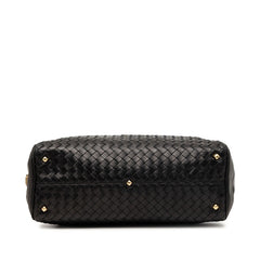 ボッテガヴェネタ イントレチャート ハンドバッグ ブラック レザー レディース BOTTEGAVENETA 【中古】