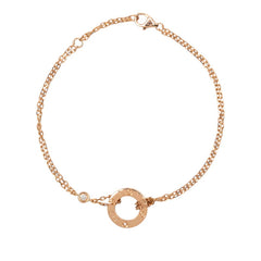 カルティエ ラブサークル 2Pダイヤ ブレスレット ダイヤモンド K18PG ピンクゴールド 750 レディース CARTIER 【中古】