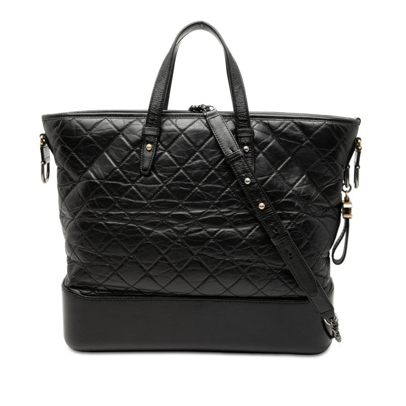 シャネル ガブリエル ドゥ シャネル トートバッグ ショルダーバッグ 2WAY A93824 ブラック レザー レディース CHANEL 【中古】