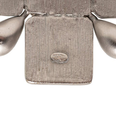 シャネル ココマーク フェイクパール クロスモチーフ ブローチ シルバー ブラック メタル レディース CHANEL 【中古】