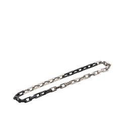 ルイ ヴィトン ネックレス モノグラム チェーン ネックレス M00677 シルバー ブラック メタル メンズ LOUIS VUITTON 【中古】