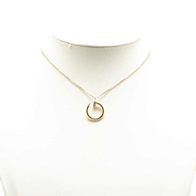 カルティエ ジュスト アンクル ダイヤ ネックレス K18YG イエローゴールド レディース CARTIER 【中古】