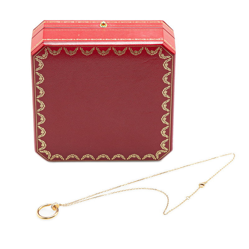 カルティエ ジュスト アンクル ダイヤ ネックレス K18YG イエローゴールド レディース CARTIER 【中古】