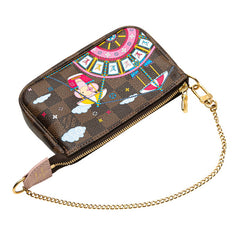 ルイ ヴィトン ダミエ ヴィヴィエンヌ ミニポシェットアクセソワール ポシェット N60402 ブラウン マルチカラー PVC レザー レディース LOUIS VUITTON 【中古】