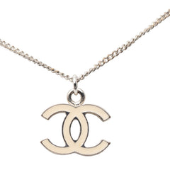 シャネル ココマーク ネックレス シルバー アイボリー メタル レディース CHANEL 【中古】
