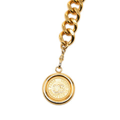 シャネル ココマーク 31 RUE CAMBON PARIS チェーンベルト ロゴプレート ゴールド メッキ レディース CHANEL 【中古】