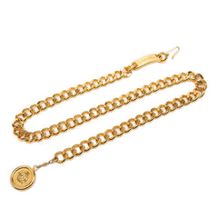 シャネル ココマーク 31 RUE CAMBON PARIS チェーンベルト ロゴプレート ゴールド メッキ レディース CHANEL 【中古】