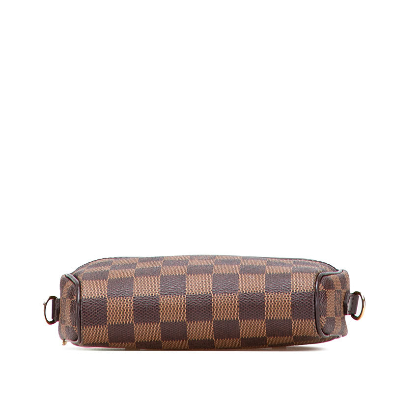 ルイ ヴィトン ダミエ イパネマ ショルダーバッグ ポーチ 2WAY N51296 ブラウン PVC レザー レディース LOUIS VUITTON 【中古】